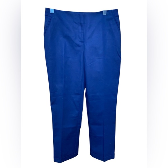 Chico’s Navy Blue So Slimming Smooth Stretch Crop Pants, Size 0/4/Small.  NWT - Picture 1 of 14